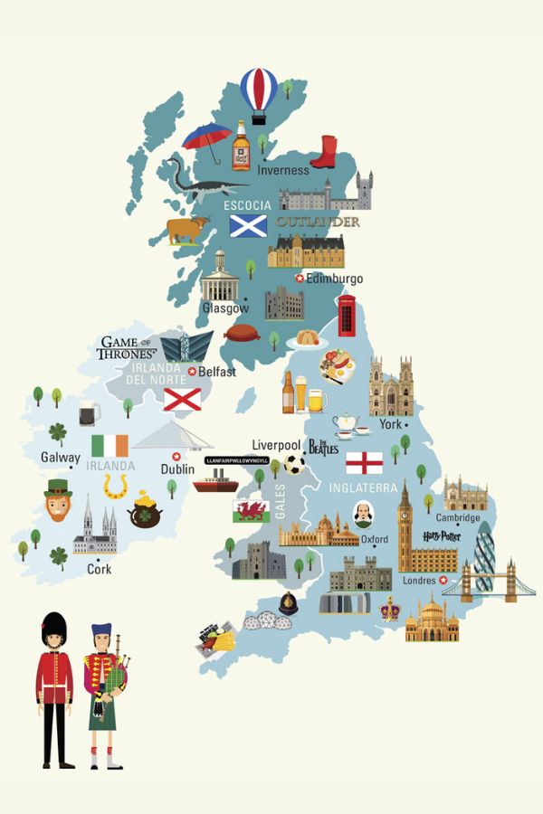 Mapa turistico inglaterra encampervan